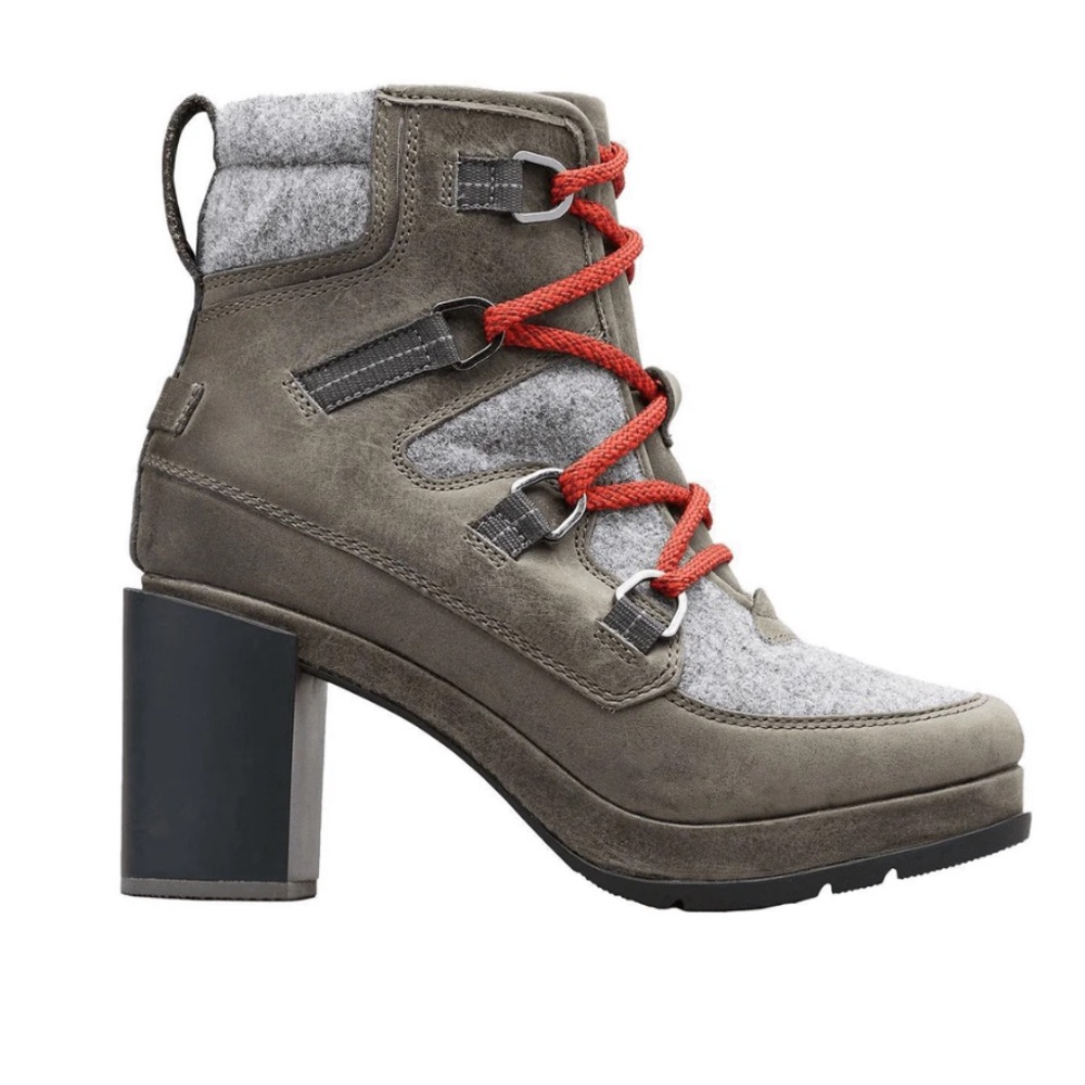 Sorel Blake Lace-Up Leather and Felt Bootie